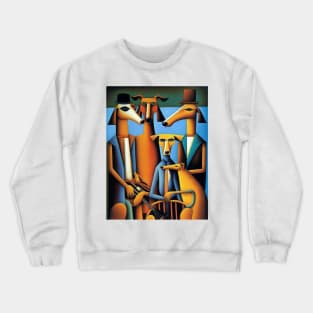 Greyhounds in a Jazz Band Crewneck Sweatshirt